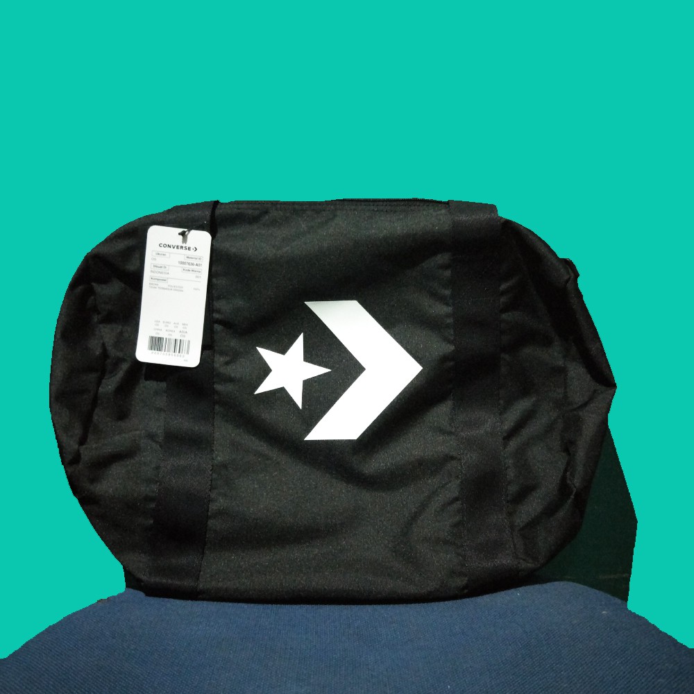 Tas Unisex Rolling Bag Converse Lil Duffel Black ORIGINAL