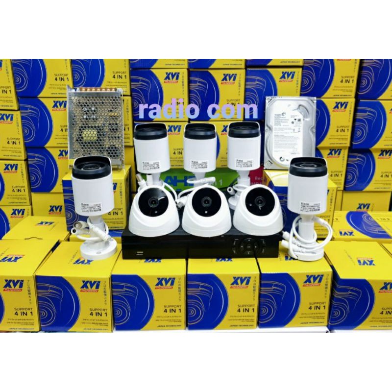 paket cctv 8 camera 5mp 1080p ir sony turbo hd infrared  lengkap siap pasang