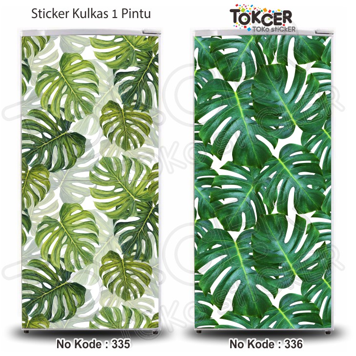 Stiker Kulkas 1 dan 2 Pintu Standar MONSTERA