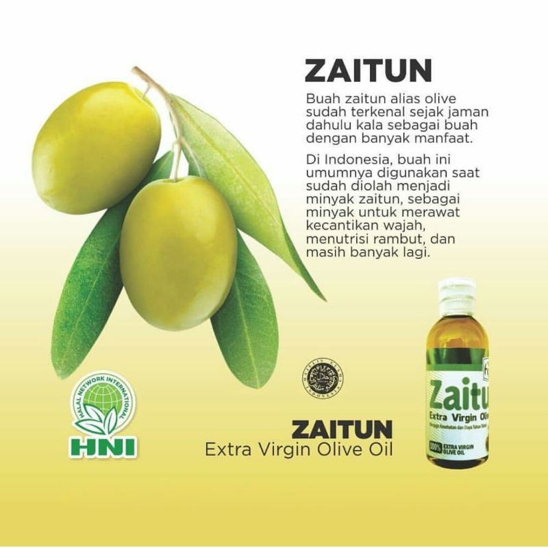 

Minyak Zaitun Extra Virgin Olive Oil HNI HPSI