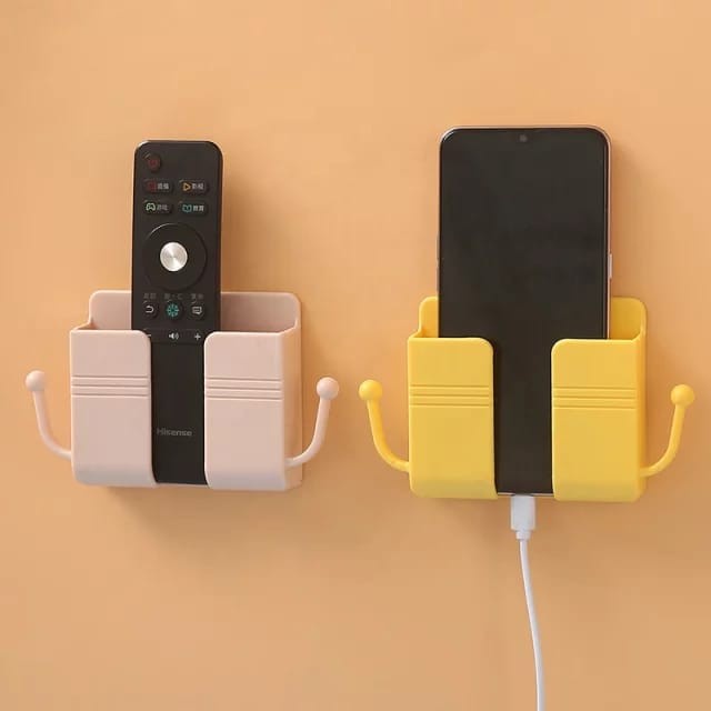 Charger Holder Rak Tempel Dinding Tempat Penyimpanan HP Remote Kabel TV AC