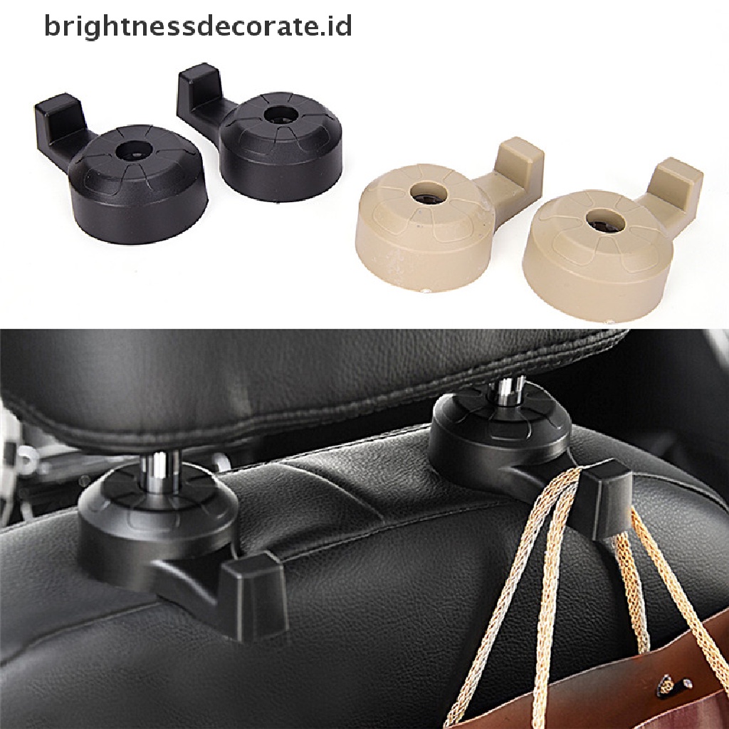 2 Pcs Holder Kait Gantungan Organizer Universal Untuk Sandaran Kepala Kursi Belakang Mobil Suv Truk