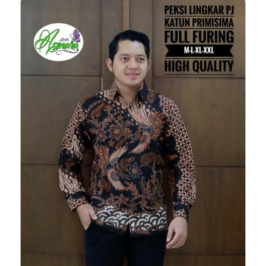 PEKSI kemeja batik pria lengan panjang terbaru ORIGINAL