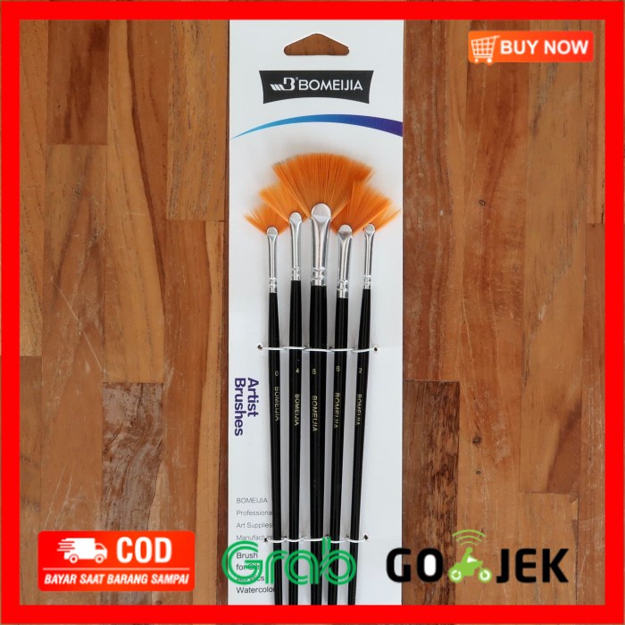 

(BISA COD) BOMEIJIA Artist Brush Fan 5pcs