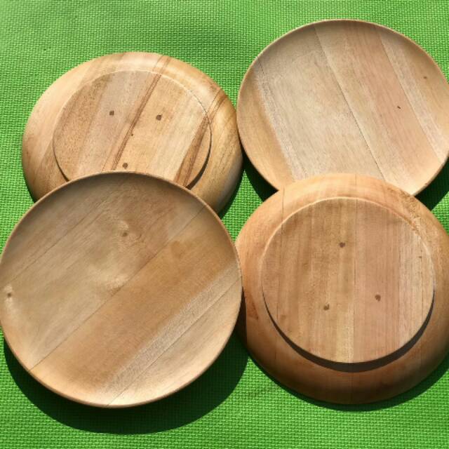 Piring Kayu 20cm wooden plate