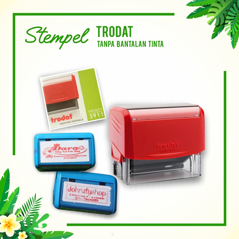 

STEMPEL TRODAT CUSTOM OLSHOP / TOKO / LUNAS / NIP NIK NAMA TANPA BANTALAN SIAP PAKAI