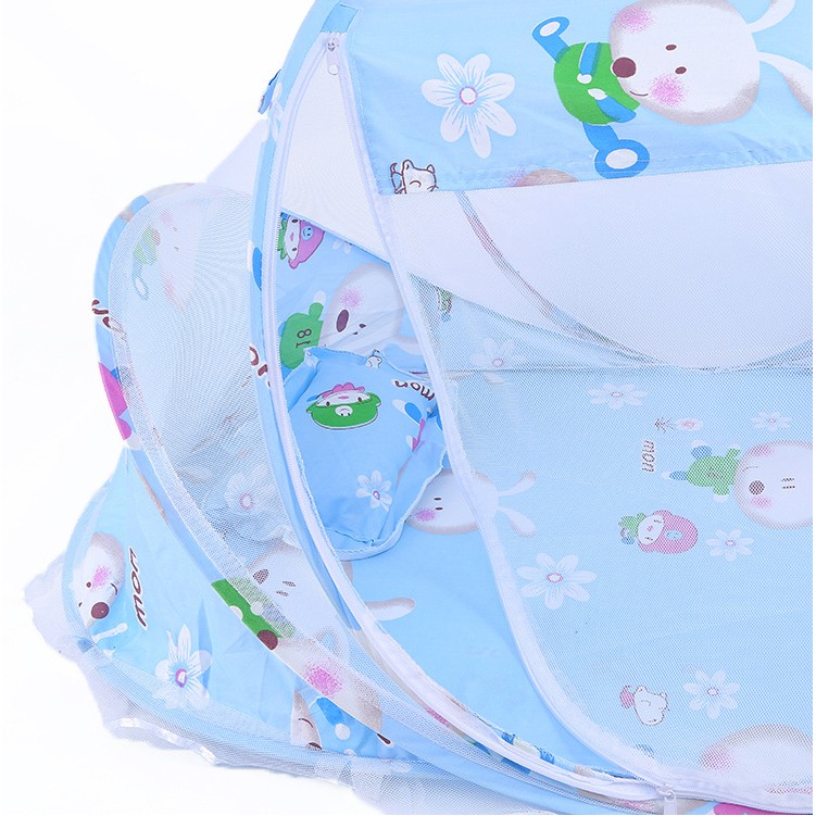 New Kelambu Bayi Bermotif 4 in 1 Kasur Bantal dan Musik Kelanbu Lipat