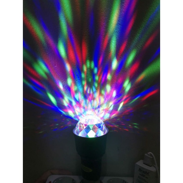 Lampu disko disco full warna led putar colour rainbow rgb