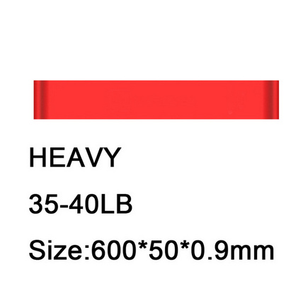 Karet Olahraga / Resistance Band Fitness Bahan Lateks Latex Band Gym Yoga Pilates  Karet Kaki Paha Elastis-Red - Heavy