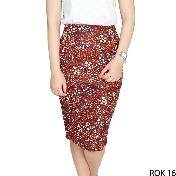 Rok Wanita Katun Coklat – ROK 16