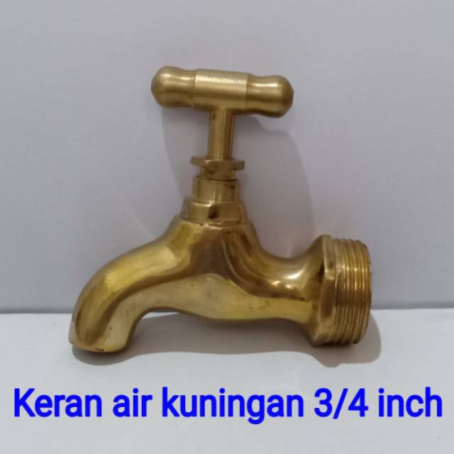 Keran / kran air besi kuningan 3/4 inch