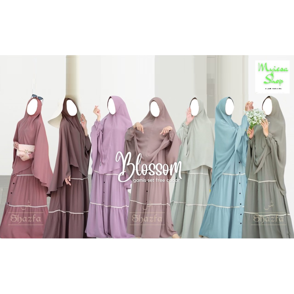 Blossom Gamis Set by Shazfa Free Cadar