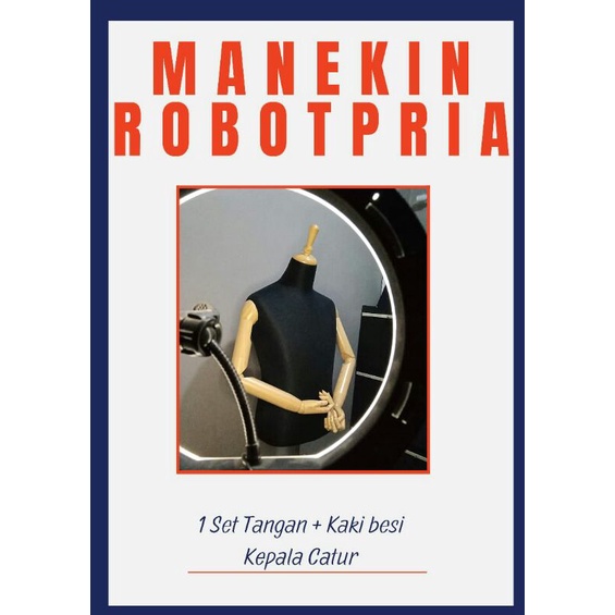 Manekin Pria Robot Kepala Catur
