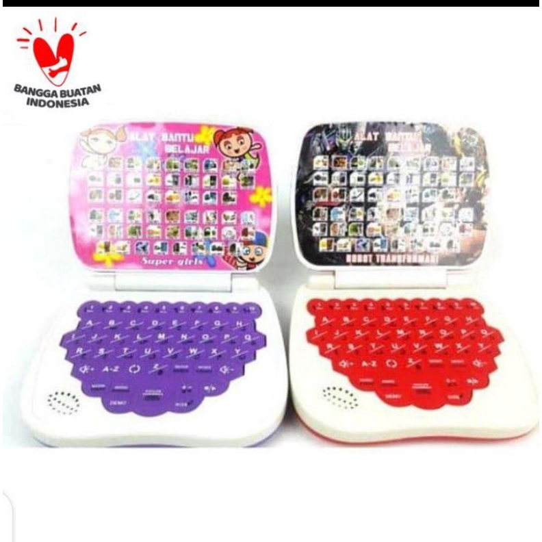 laptop mainan anak 4 bahasa/mainan edukasi anak/mainan anak-anak