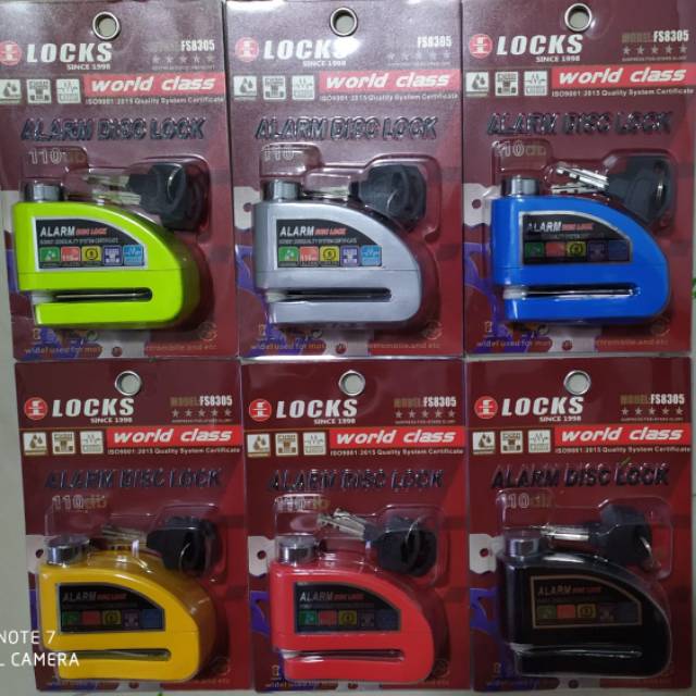 Kunci gembok pengaman alarm cakram disc lock motor-1