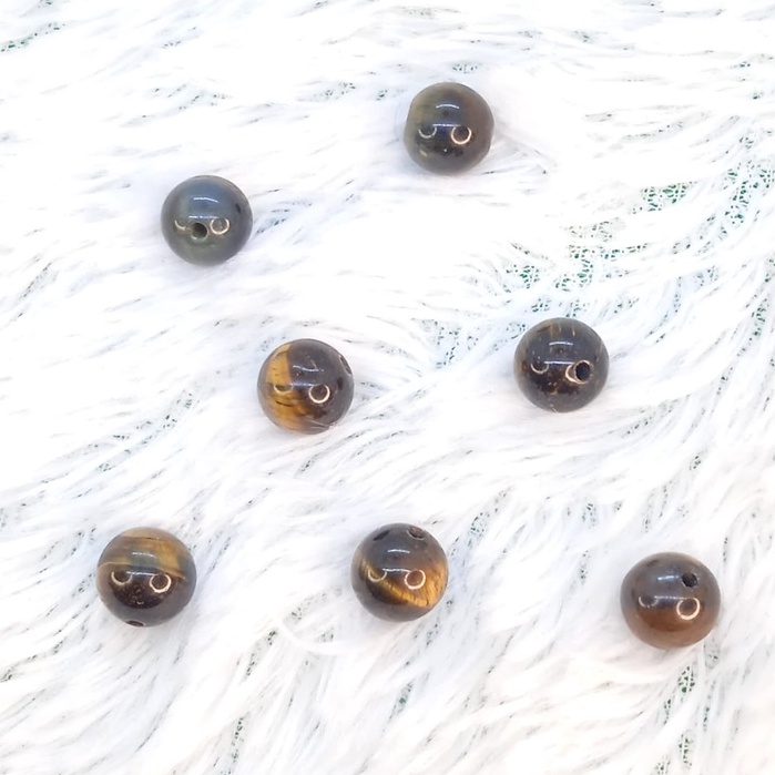 Butir Batu Brown Tiger Eye 8mm