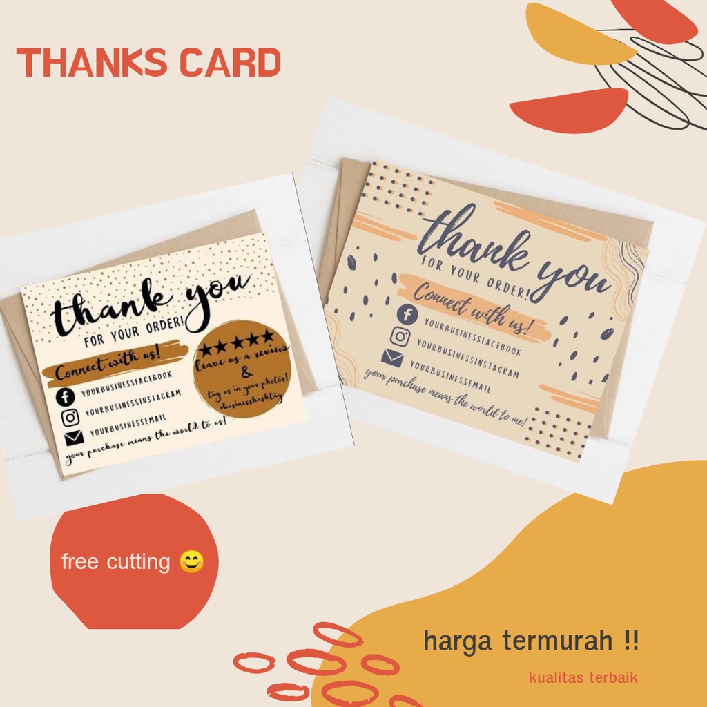 

THANKS CARD | KARTU UCAPAN /KARTU NAMA PREMIUM A3+