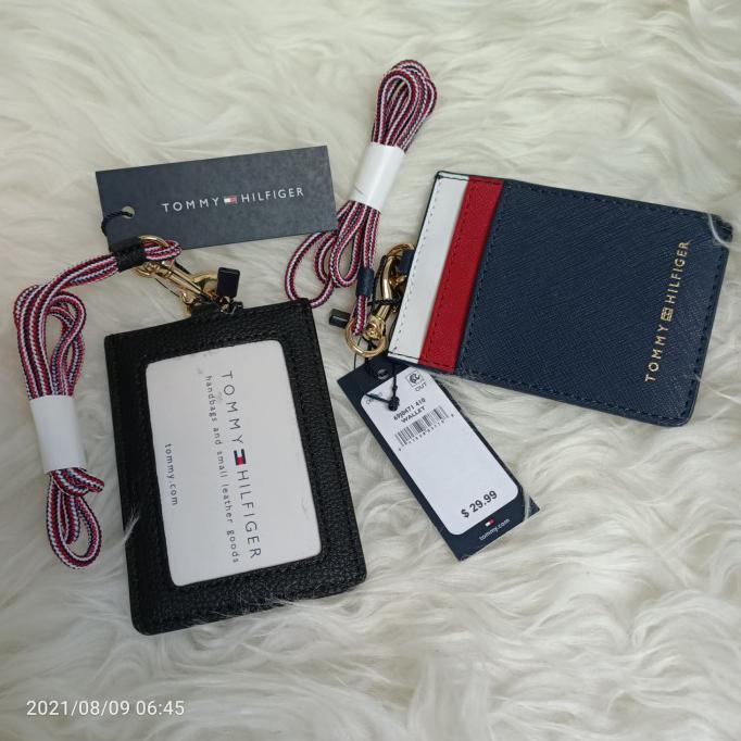 

Ready Oke] Lanyard Id Card Tommy Hilfiger Black Dan Navy