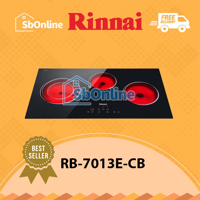 RINNAI Kompor Listrik Vitro Ceramic Tanam 3 Tungku - RB-7013E-CB