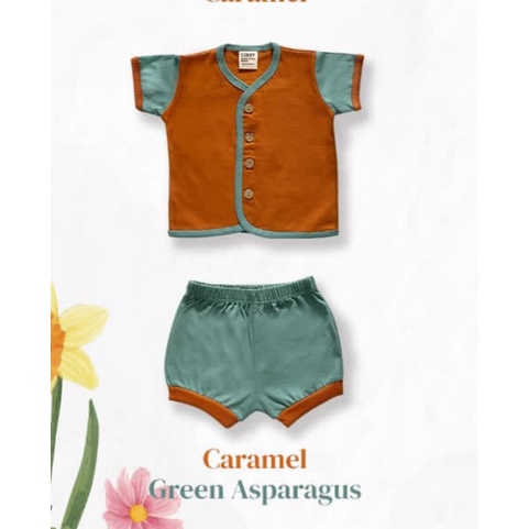 Libby comfy set pendek kombinasi earth colors series