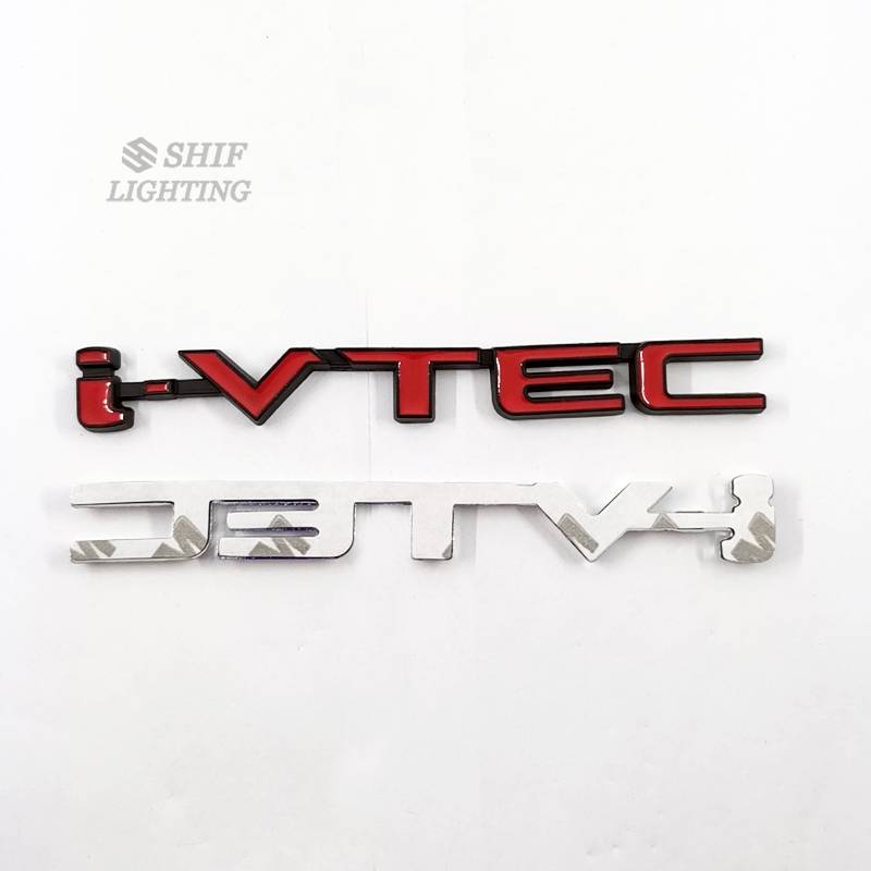 1pc Stiker Emblem / Badge Logo I-Vtec Ivtec Bahan Metal Untuk Mobil Honda