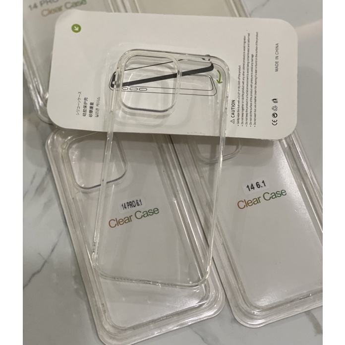 Case Premium Iphone 14 Pro Max Iphone14 Plus  Silikon Cover Bening Clear IPHONE14 IP14 Camera Protection Packing Press