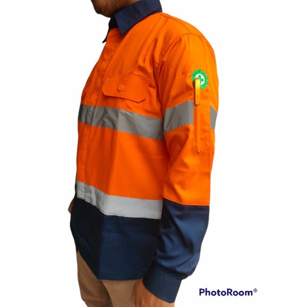 Wearpack Safety NS/ Atasan Safety / Kemeja Safety / Seragam Proyek Wearpack /pakai Resleting