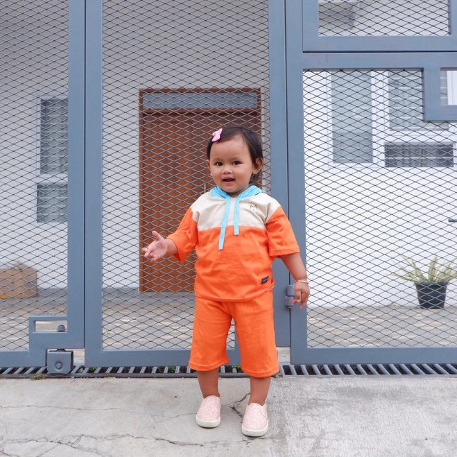 Carva Original Setelan anak katun baju anak setelan hoodie setelan bayi rafatar set realpict