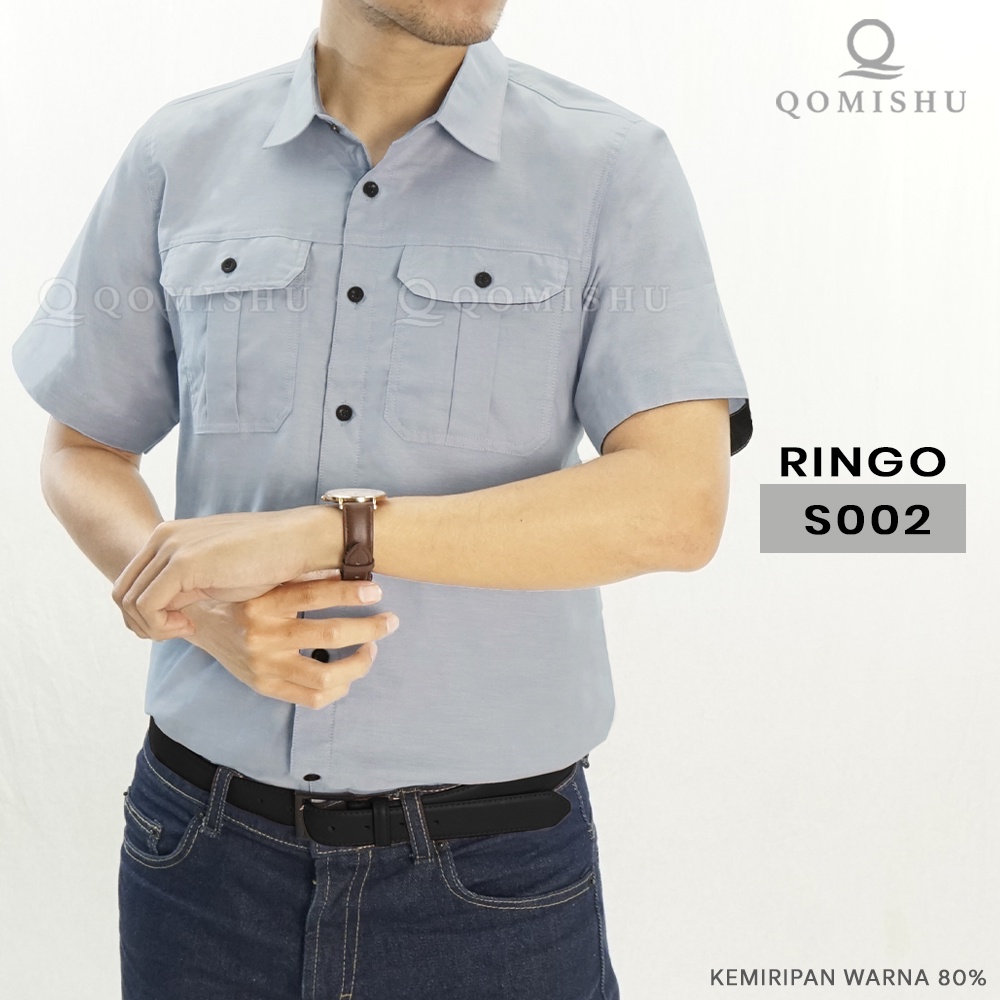 Kemeja Pria Kasual Lengan Pendek RINGO QOMISHU