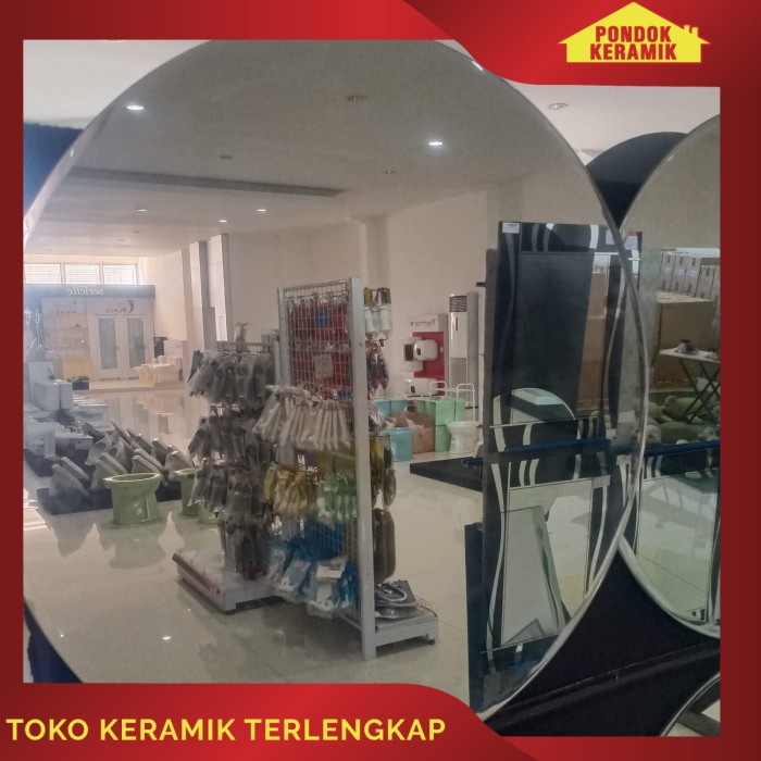 KACA CERMIN BUNDAR CERMIN BULAT POLOS DIAMTER 70 CM