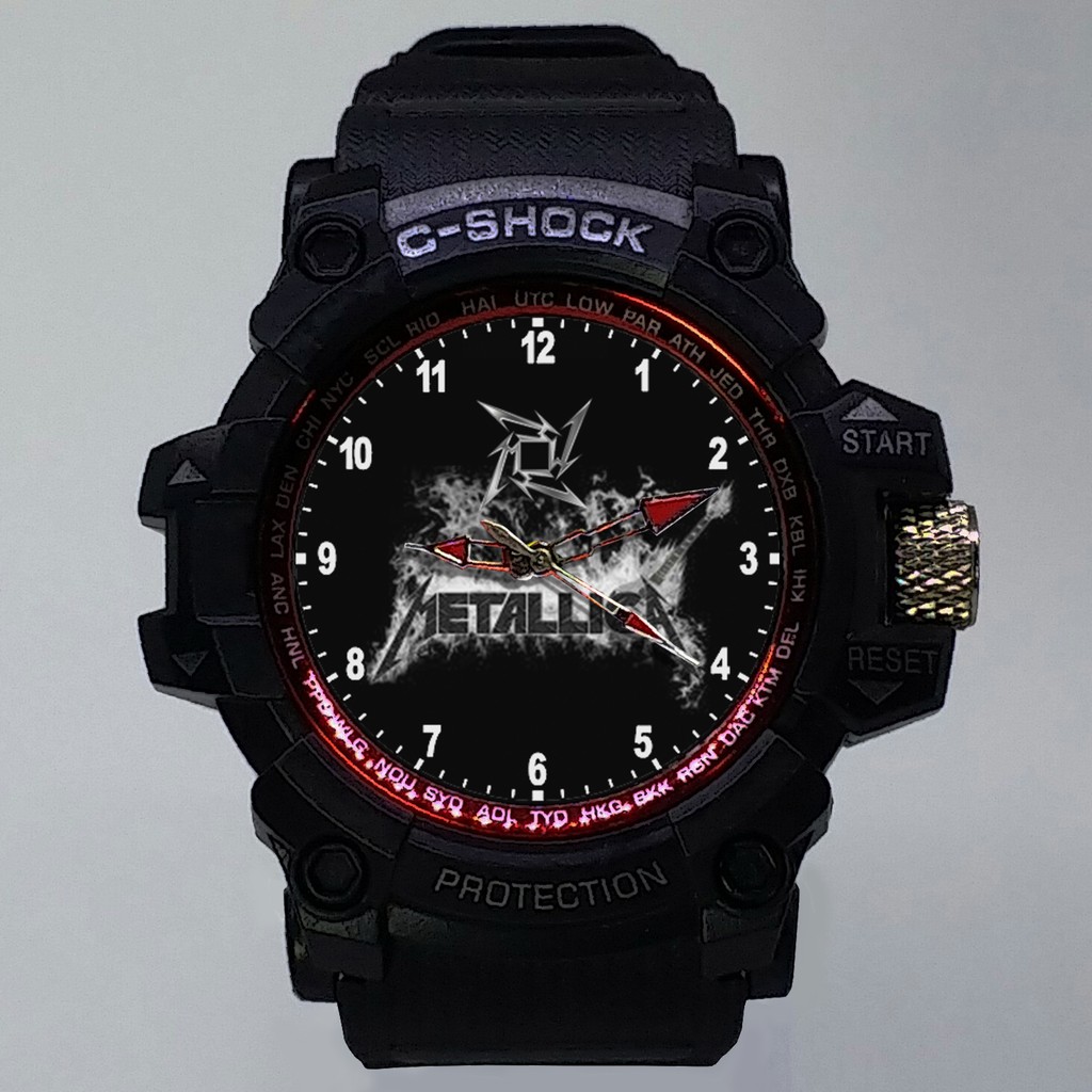 (ISTIMEWA BOSSQUE) JAM TANGAN METALLICA LIST MERAH - EXCLUSIVE 6