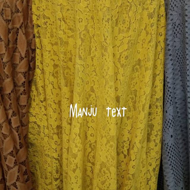 Kain - bahan Brukat katun / cocok untuk dress seragaman setelan kebaya dll TERMURAH