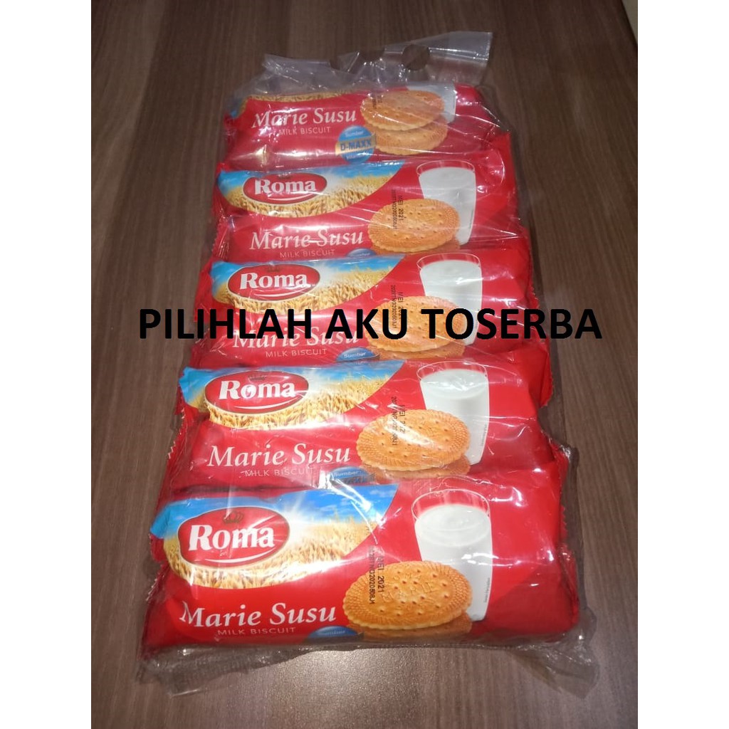 Biskuit Roma Marie Susu Biscuit 115 gr - ( HARGA 1 PAKET ISI 5 Pcs )