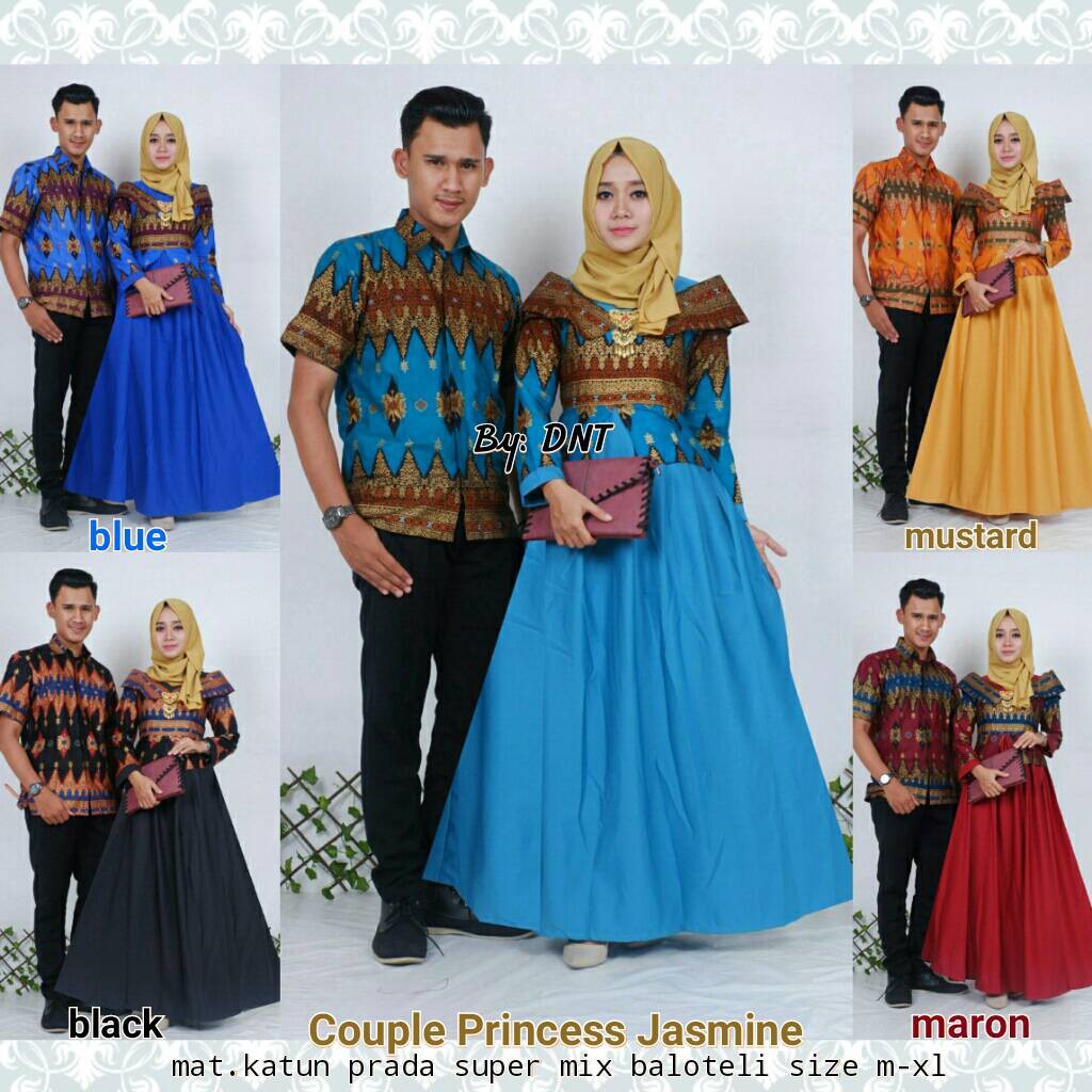 GROSIR SOLO - Baju Couple Batik Princess Jasmin