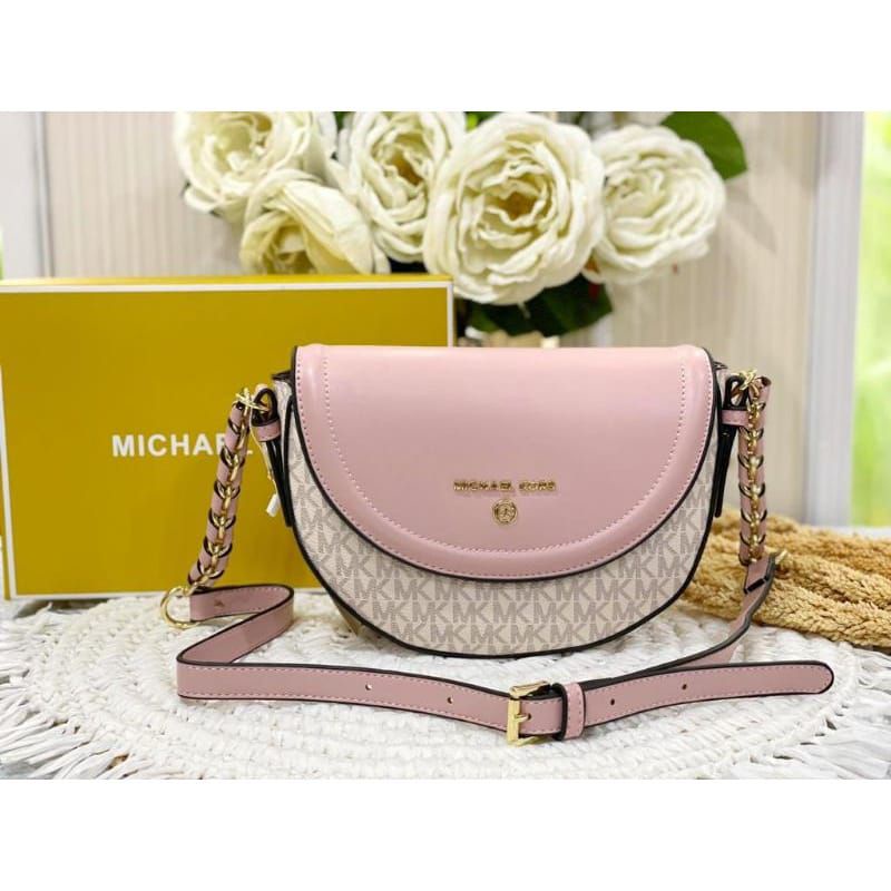 Mic*hael Kors Saddle New Tas Selempang Wanita Oval Import