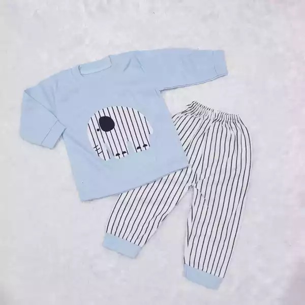 Baju Tidur Bayi Piyama Bayi Baju Tidur Anak Piyama Murah Baby Alicia Piyama Gajah Salur