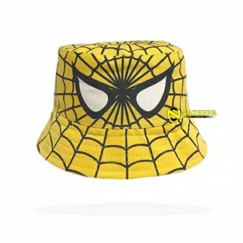 Bucket Sablon Anak Spiderman Full Print / Topi Anak Laki Laki