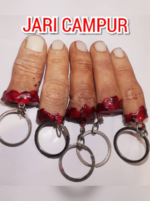 Bisa[ COD ] gantungan kunci unik | souvenir gantungan kunci motor mobil unik dan lucu jari tangan mutilasi campur terlaris termurah-3