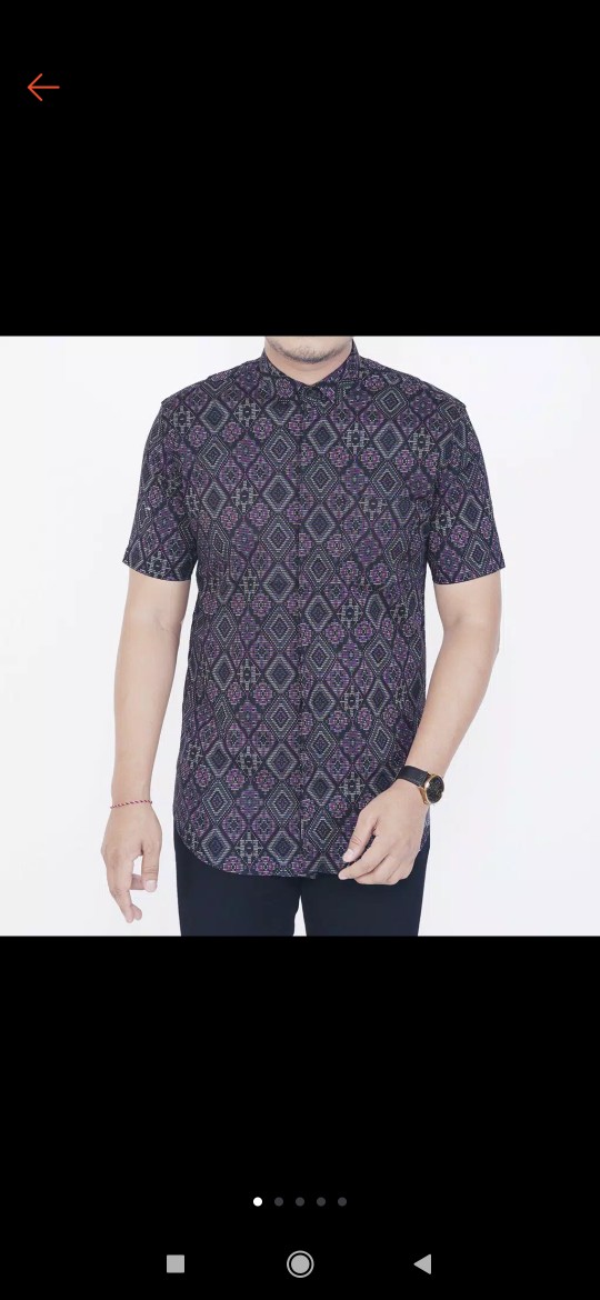 Kemeja Batik Jumbo Songket Pria Lengan Pendek Baju Batik Pria Formal Kantoran Big Size Premium