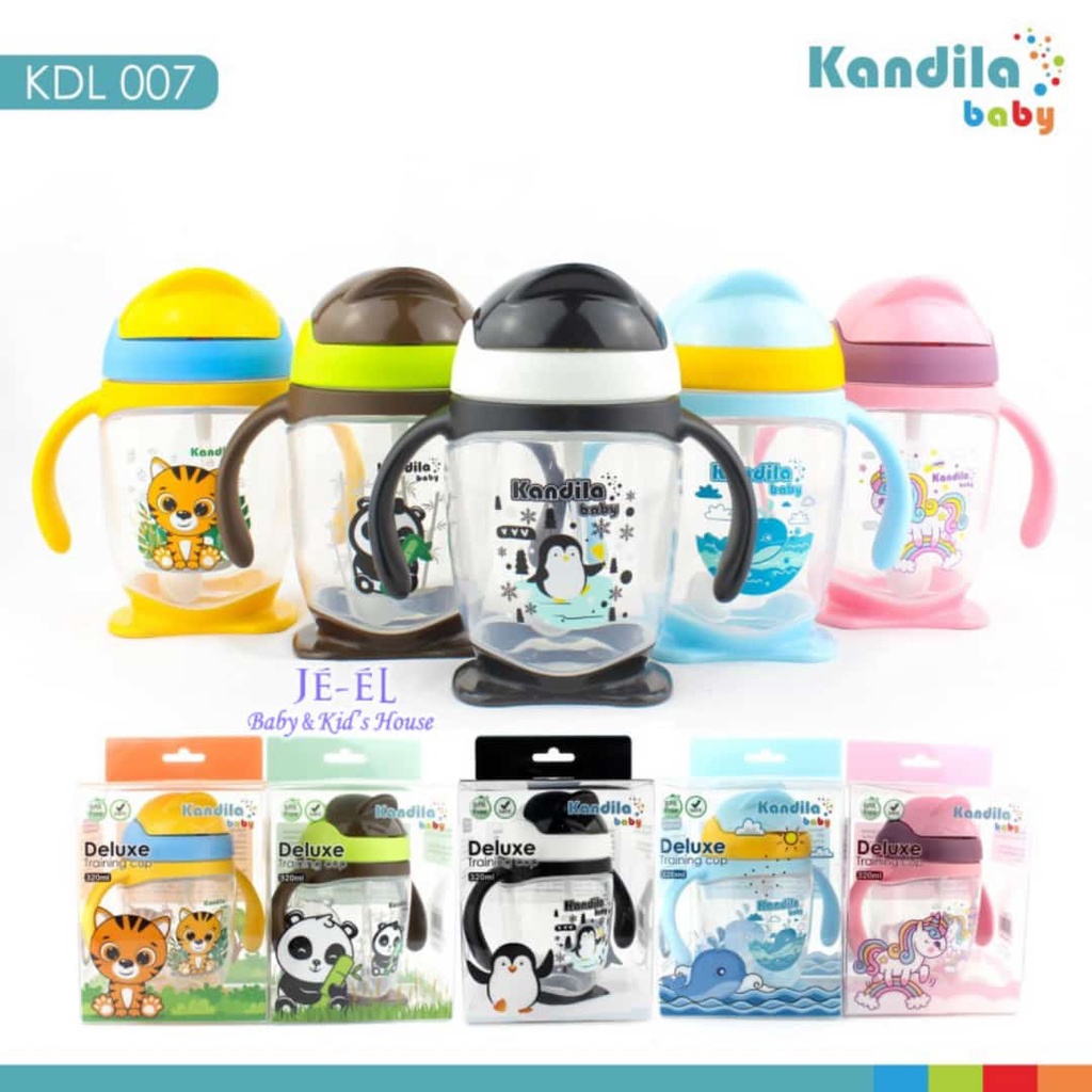 Kandila Baby Deluxe Training Cup 320ml KDL007/Botol Minum Sedotan 320ml