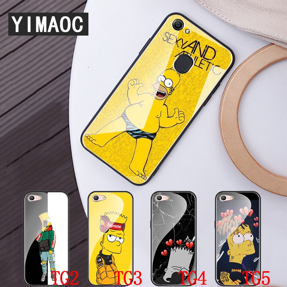 Case Kaca    Gambar Kartun Simpson Untuk Oppo A3S A5 A37 Neo 9 A39 A57 A5S