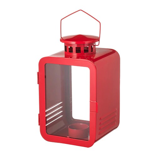 VINTER 2018 Lentera untuk lilin kecil, merah 20cm