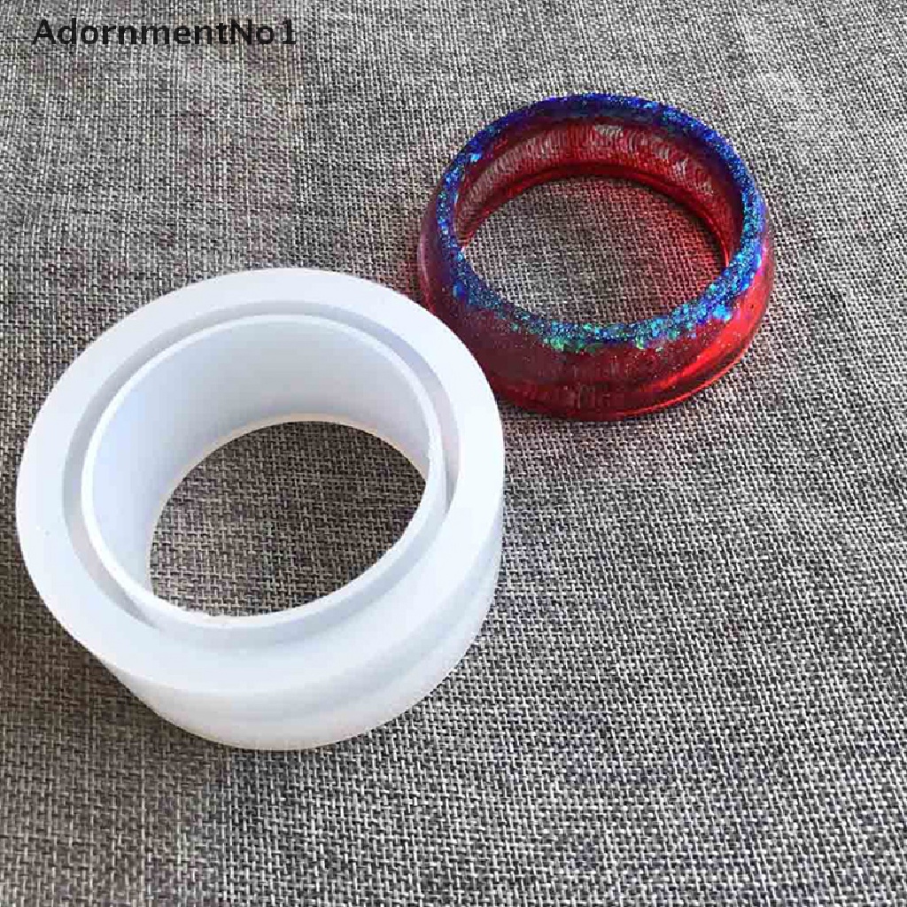 (AdornmentNo1) Cetakan Resin Bentuk Bulat Bahan Silikon Untuk Membuat Gelang / Perhiasan DIY