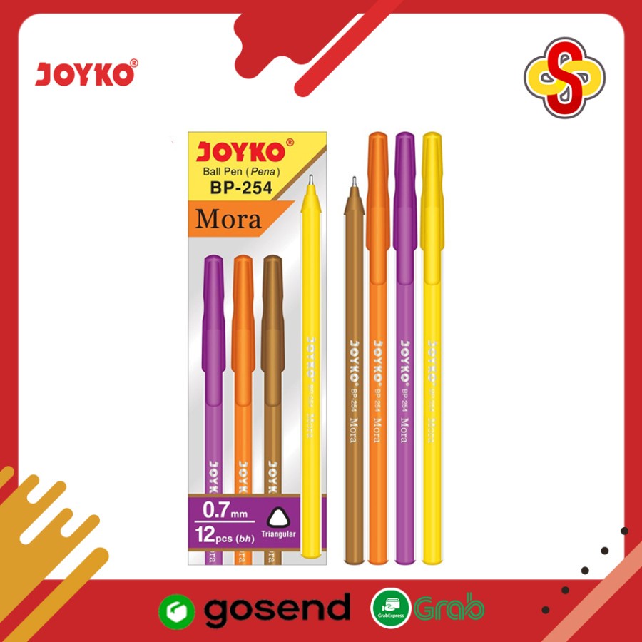 

Pulpen / Pena Joyko BP-254 Mora 0.7 mm Isi 12 pcs