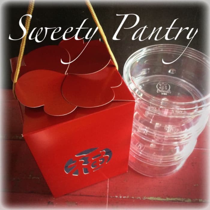 

box/dus kue kering / packaging toples / kemasan kue imlek fu merah