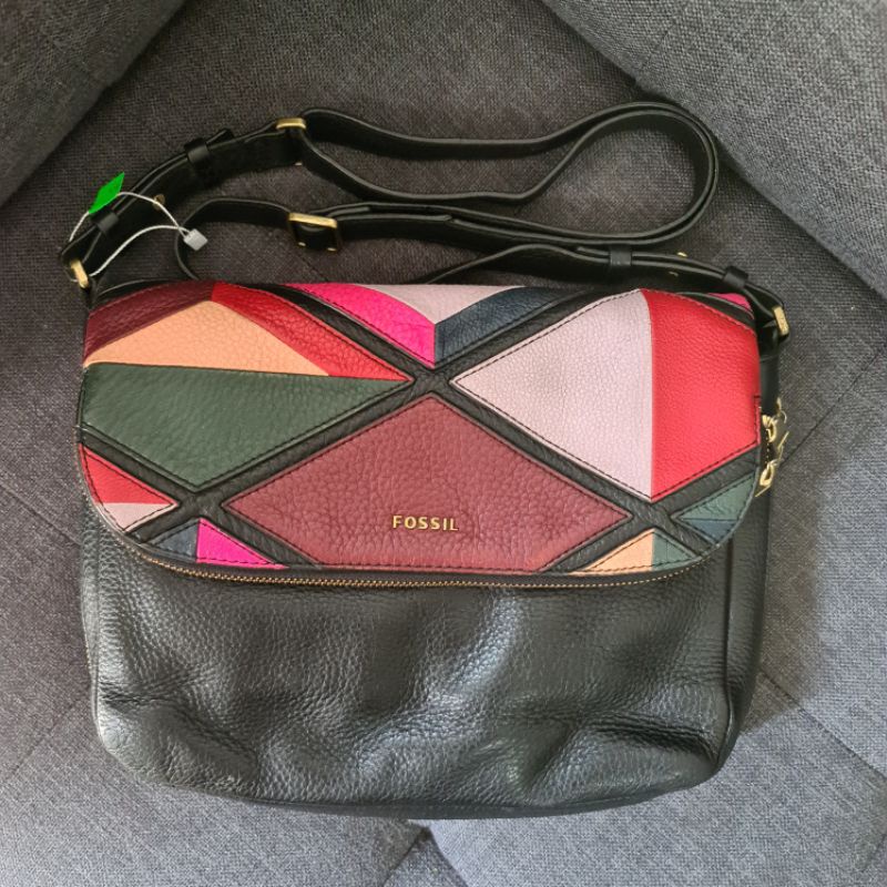 tas fossil preston patchwork original preloved