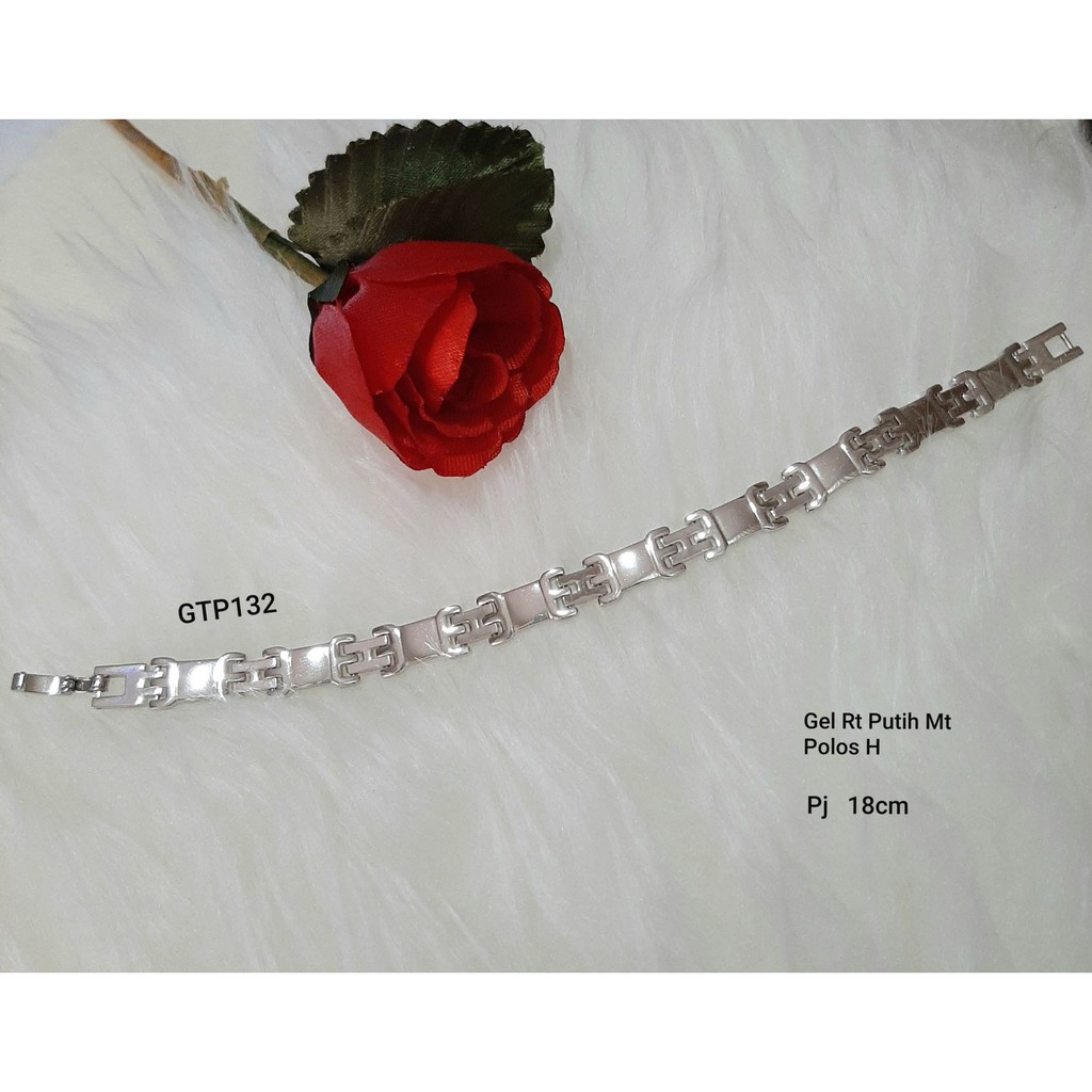 Gelang Rantai Putih Xuping Mt Polos H GTP132