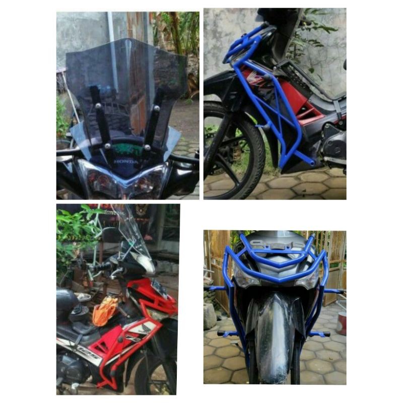 1 paket Tubular Breket visor & visor supraX 125 batman