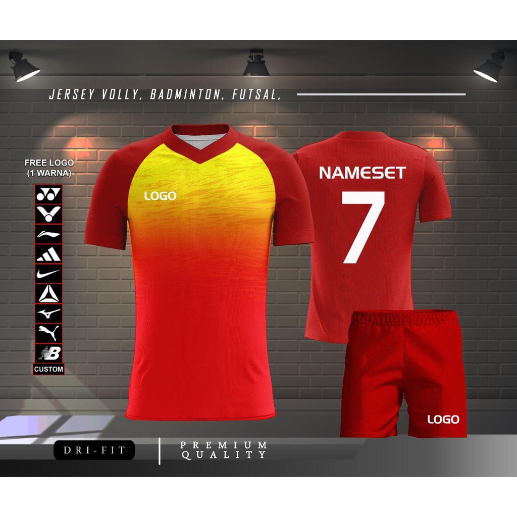 CUSTOM NAMA DAN NOMOR PUNGGUNG/KAOS PAKE SABLON NAMA DAN NOMOR/KAOS BOLA/KAOS VOLI/KAOS BADMINTON