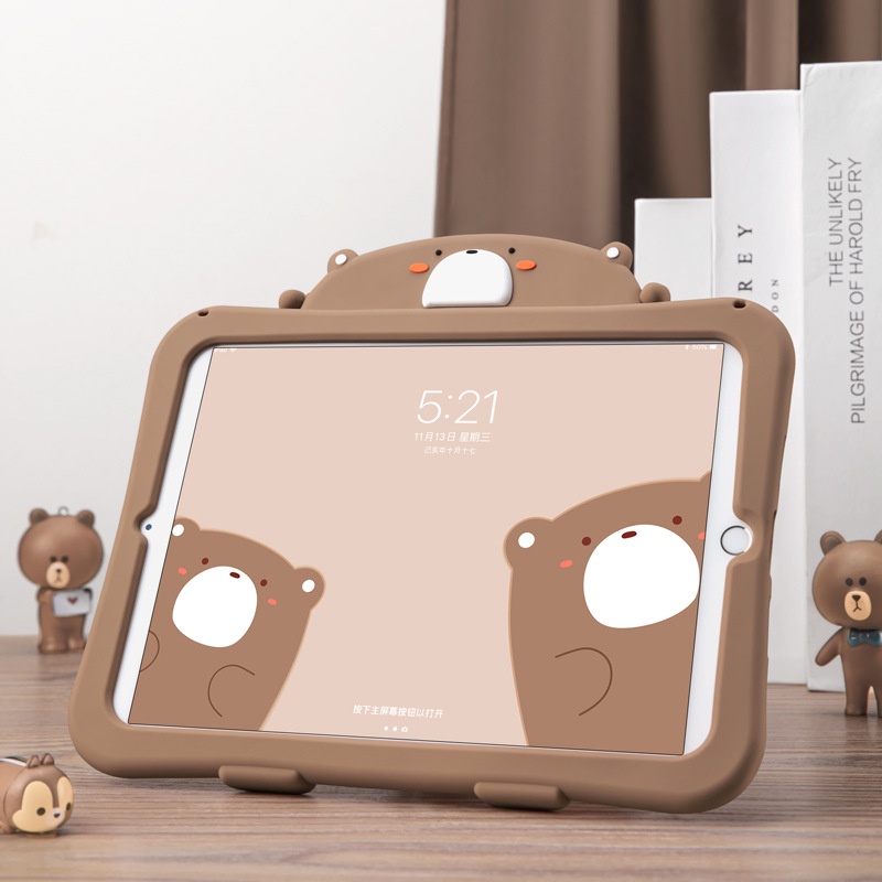 Case Pelindung Ipad Air 410.9 Mini 56 Bahan Silikon Motif Kartun Untuk Anak